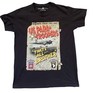 Airborne US Paratroopers- Mens-Military US Para Trooper Tshirt-Size Unknown